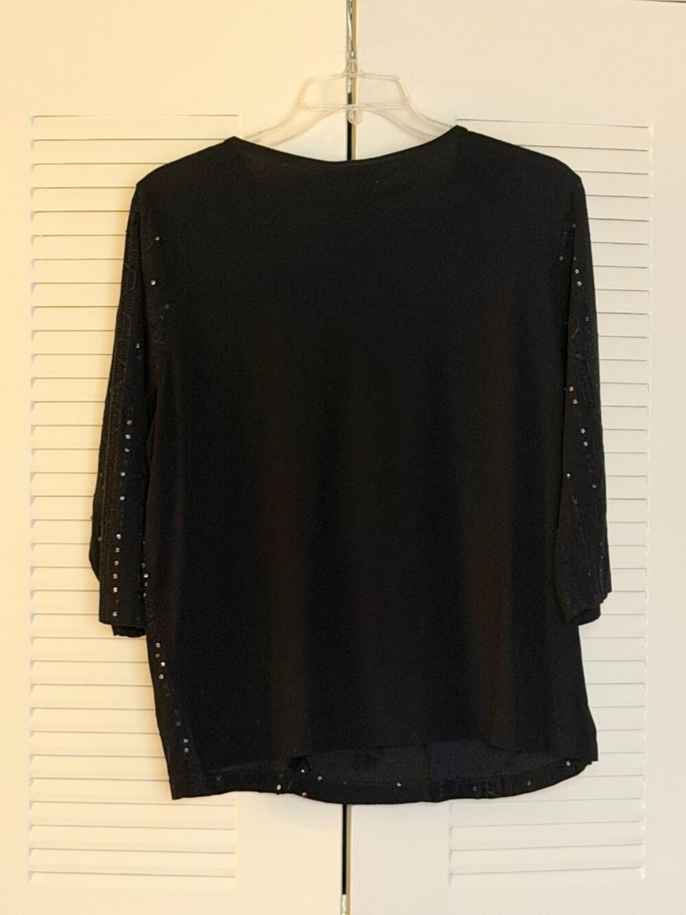 Vintage BonWorth Black ¾ Length Sleeve Casual Top - Picture 4 of 6